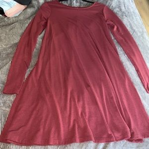 Plain Long Sleeve Dress